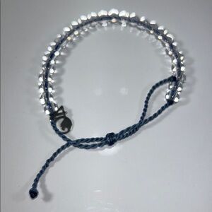 NWOT 4 Ocean Genuine Quartz Crystal Knotted Cord Adjustable Bracelet